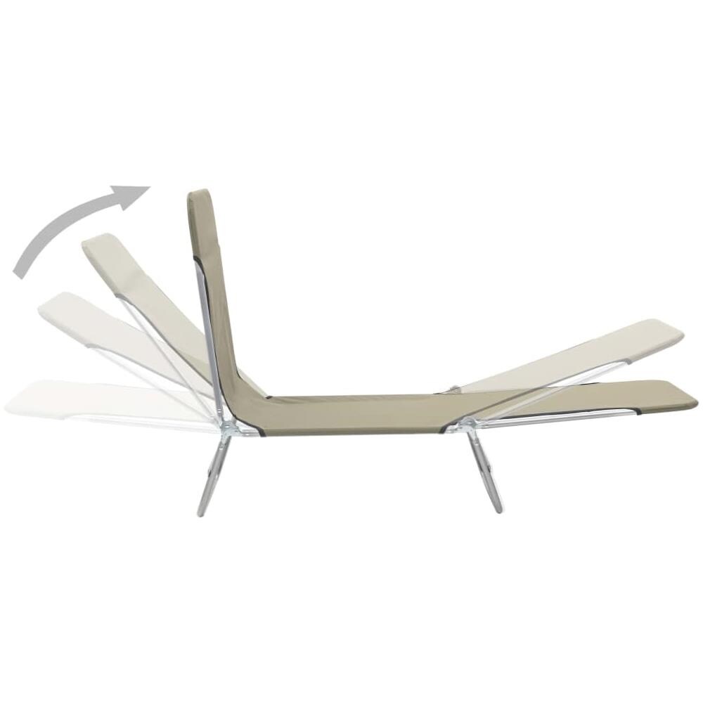 Lettini Prendisole Pieghevoli 2 Pz In Acciaio E Tessuto Talpa - Foto 2