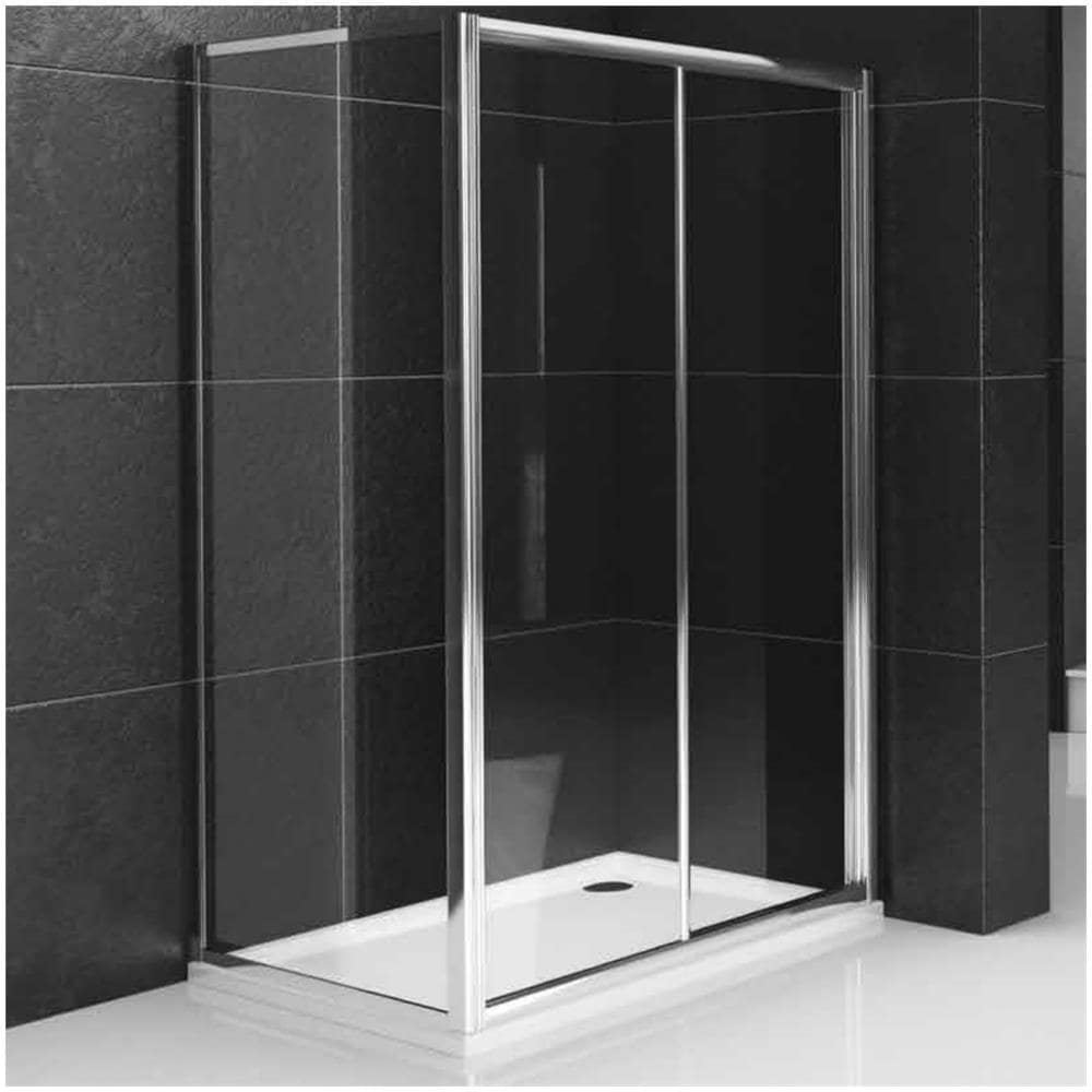 Lato Fisso Box Doccia Slide Adatto Per Porta Scorrevole Slide Cristallo Temprato *** Misure : 68-70cm X H190cm Trasparente - Foto 1