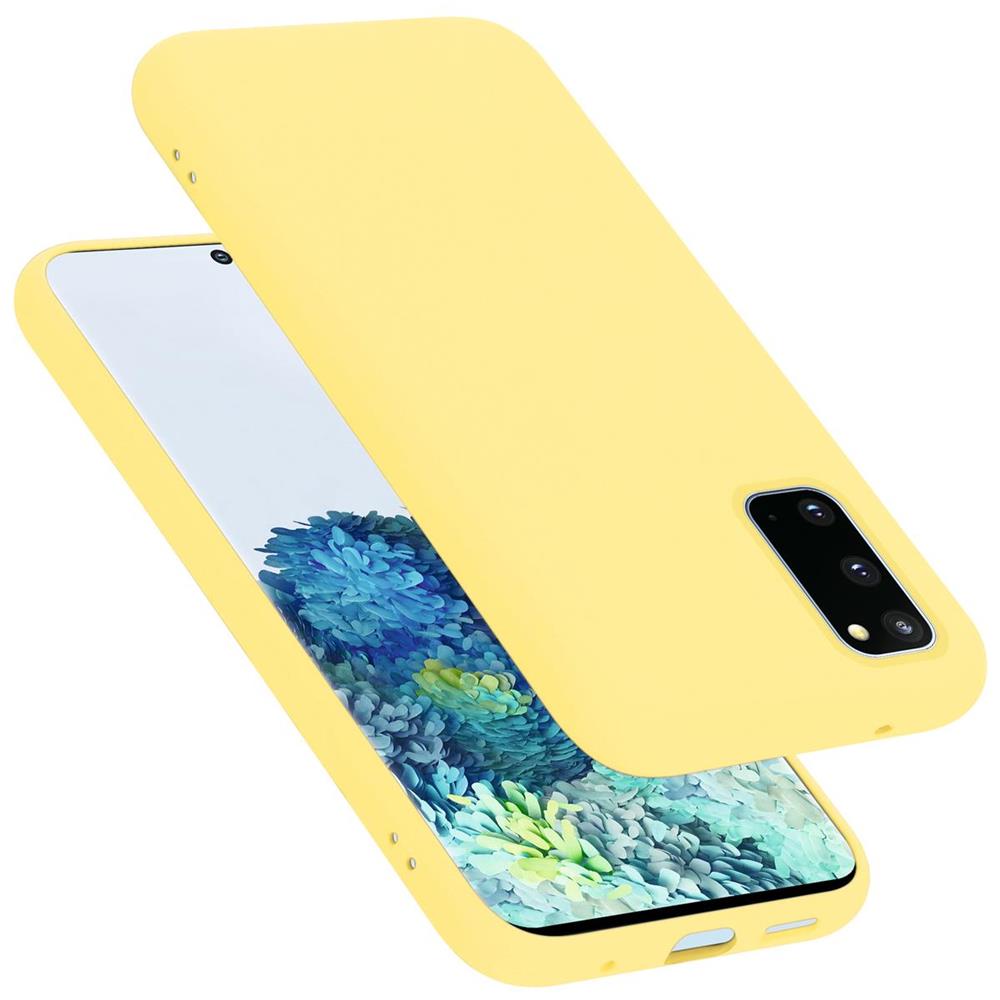 Custodia Compatibile Con Samsung Galaxy S20 In Liquid Giallo - Coperchio Protettivo In Silicone Tpu Flessibile - Foto 1