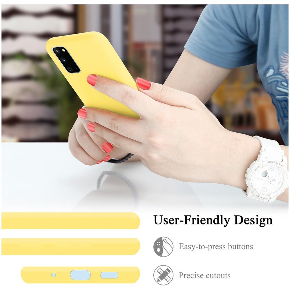 Custodia Compatibile Con Samsung Galaxy S20 In Liquid Giallo - Coperchio Protettivo In Silicone Tpu Flessibile - Foto 7