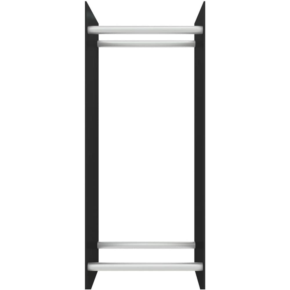 Porta Legna Nero 40x35x100 Cm In Vetro Temperato - Foto 3