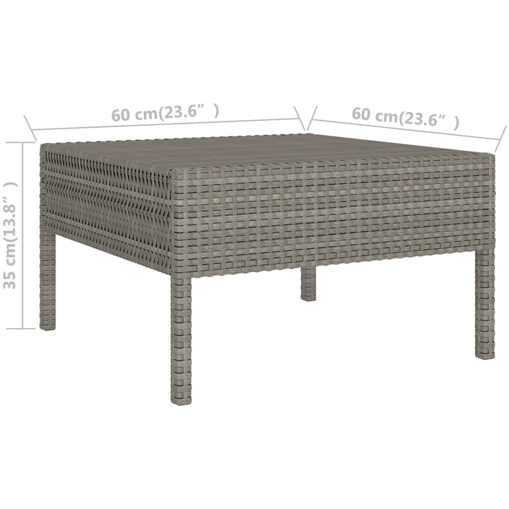 Set Divani Da Giardino 9 Pz Con Cuscini In Polyrattan Grigio - Foto 2