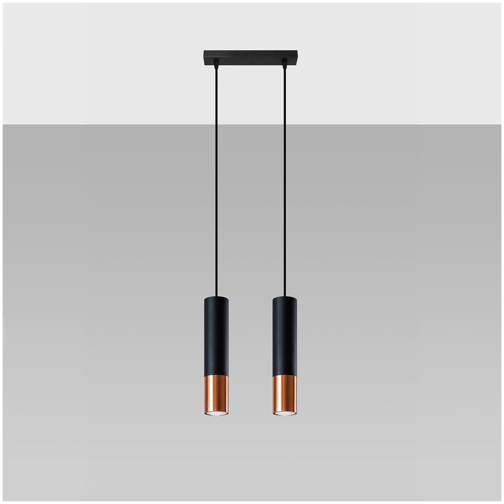 Lampada A Sospensione Metallo Loopez 1 Sollux Cromato 900x60x300 Mm Metallo - Foto 1