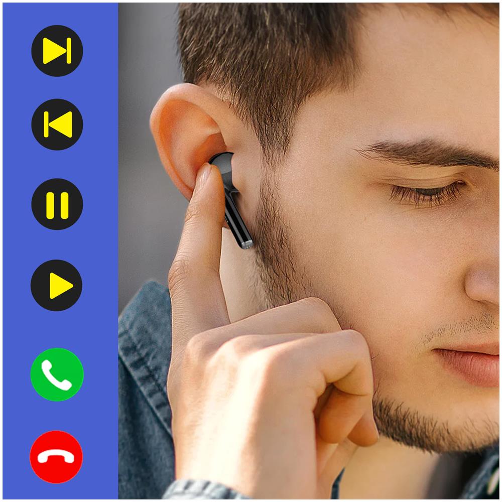Auricolari Wireless Tws T26 Impermeabili Ipx4 Comodi Autonomia Elevata Nero - Foto 5