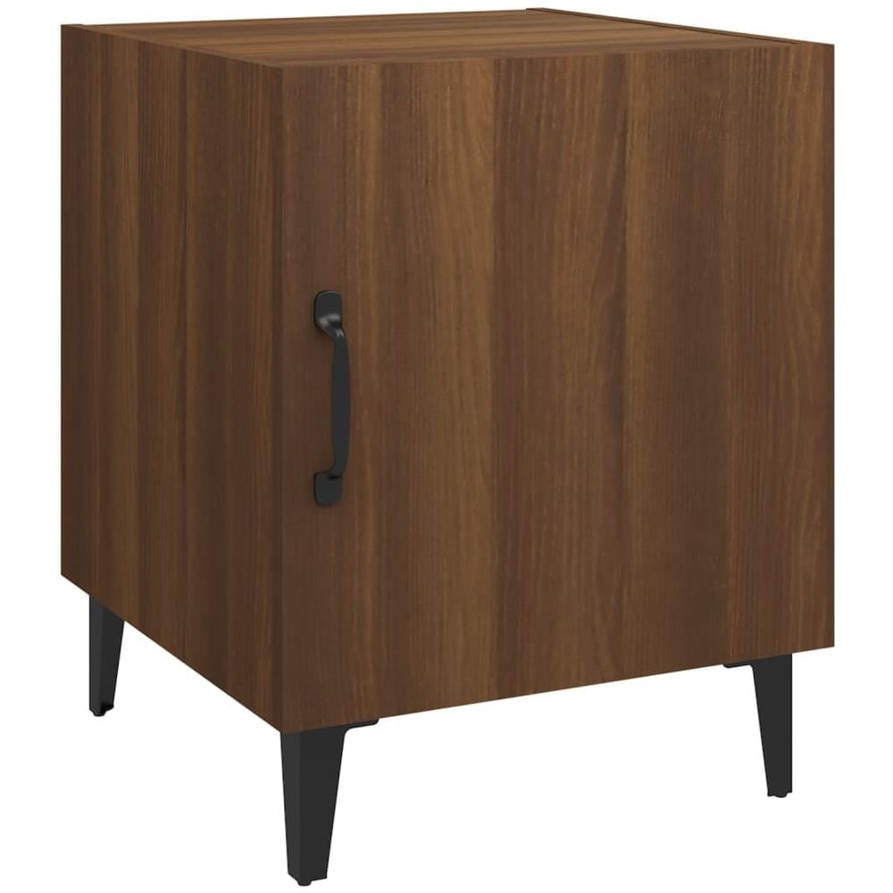Comodini 2 Pz Rovere Marrone In Legno Multistrato - Foto 2