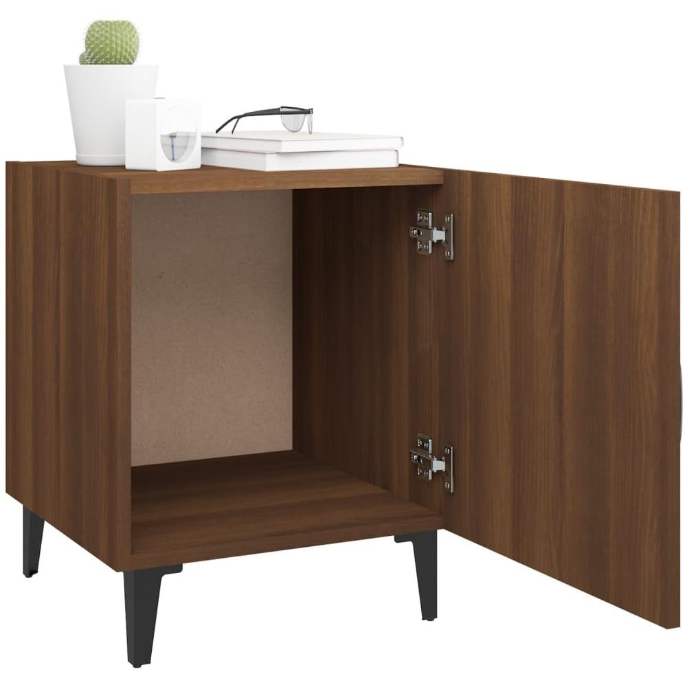 Comodini 2 Pz Rovere Marrone In Legno Multistrato - Foto 7