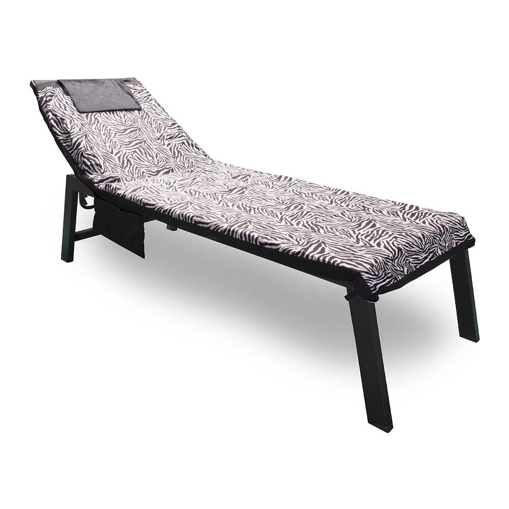 Telo Mare Microfibra Lettino Con Cuscino E Tasche Modello Tanzania Zebrato - Foto 1