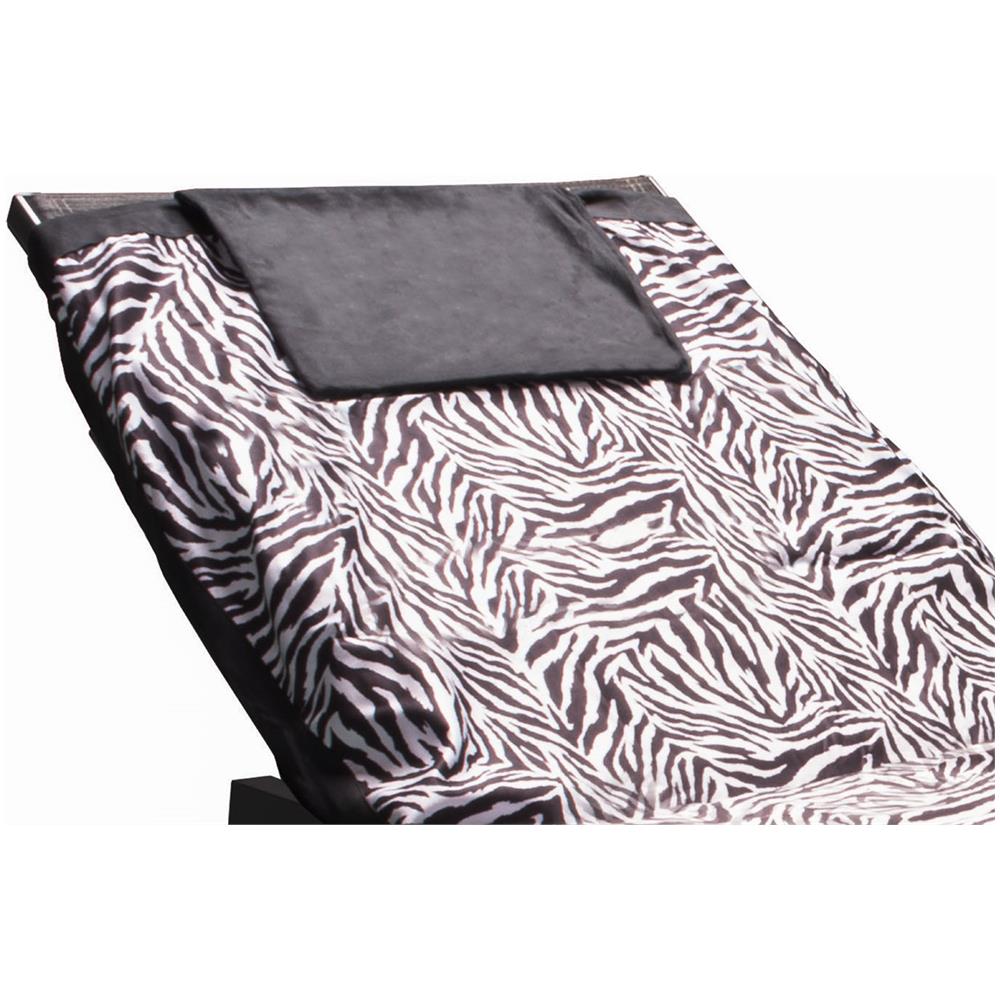 Telo Mare Microfibra Lettino Con Cuscino E Tasche Modello Tanzania Zebrato - Foto 5
