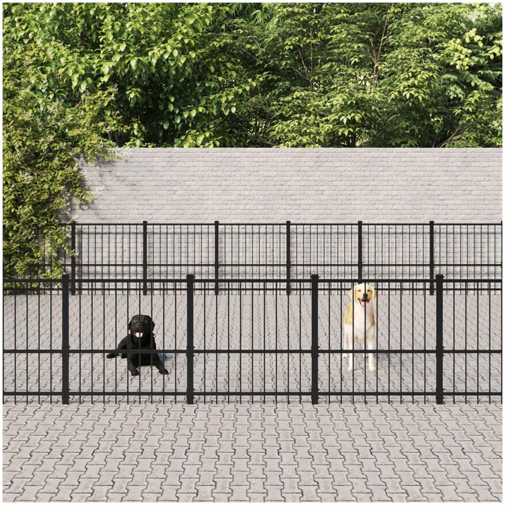 Gabbia Per Cani Da Esterno In Acciaio 46,1 M - Foto 1