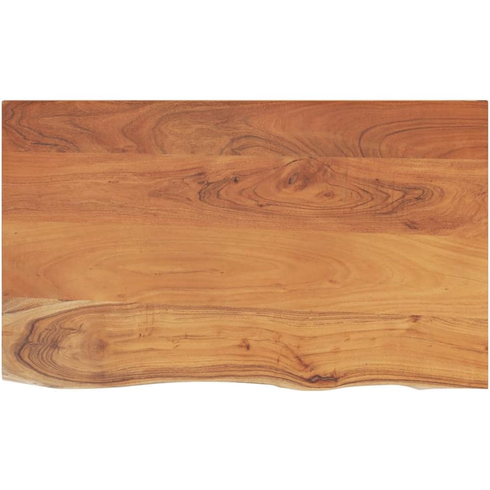 Piano Bagno 100x60x2,5 Cm Rettangolare Legno Massello Di Acacia - Foto 2