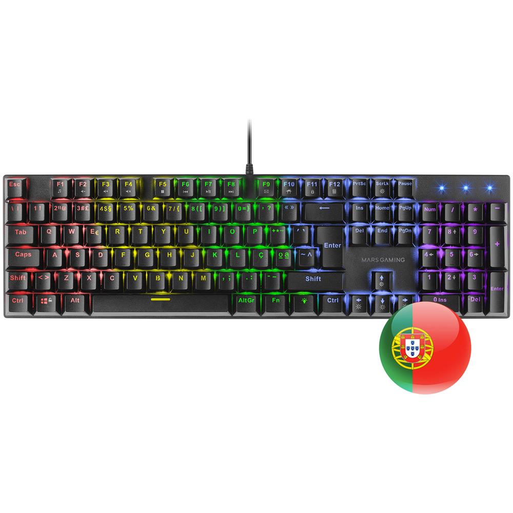 Tastiera USB MK422BRPT  (Layout Portoghese) Colore Nero - Foto 1