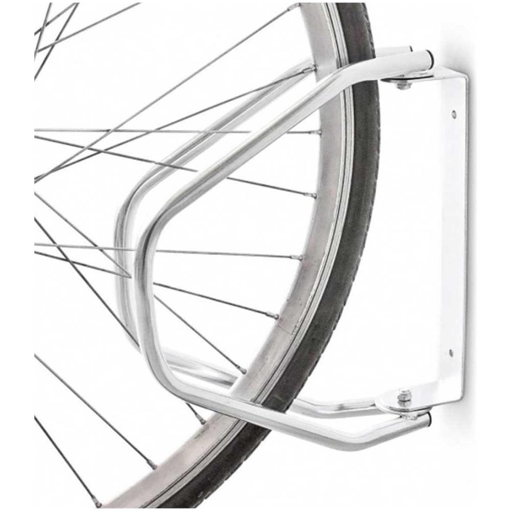 Parcheggio Porta Bici da Parete 1 Posto Stand Cavalletto Bicicletta Acciaio Inox - Foto 1