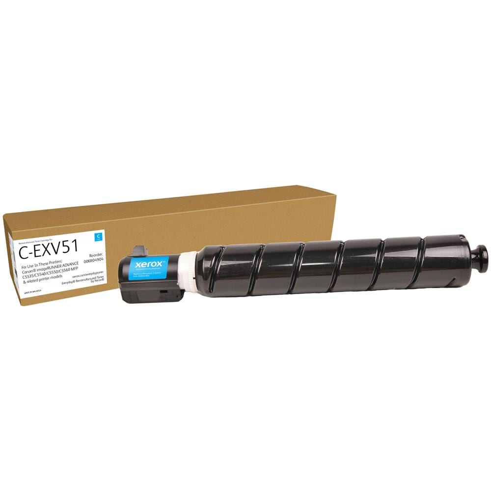 Rigenerato Toner rigenerato Everyday™ di Xerox Ciano Compatibile Con Canon C-EXV51 (0482C002), Capacità Standard - Foto 1