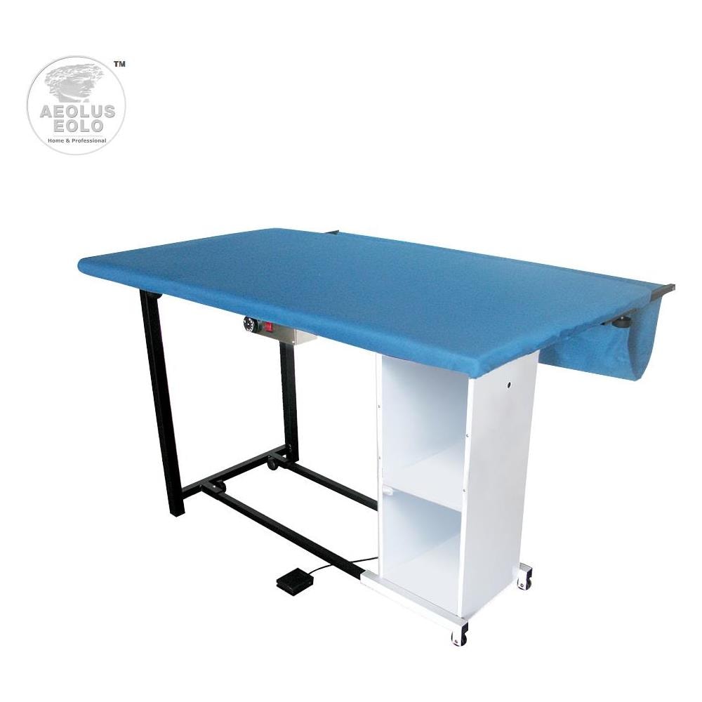 EOLO Tavolo da Stiro Professionale Rettangolare TS08 V6 Piano Riscaldato Aspirante Regolazione Temperatura Termostato 150x81 cm Ruote Raccogli Tenda Efficienza Energetica A++ - Foto 1