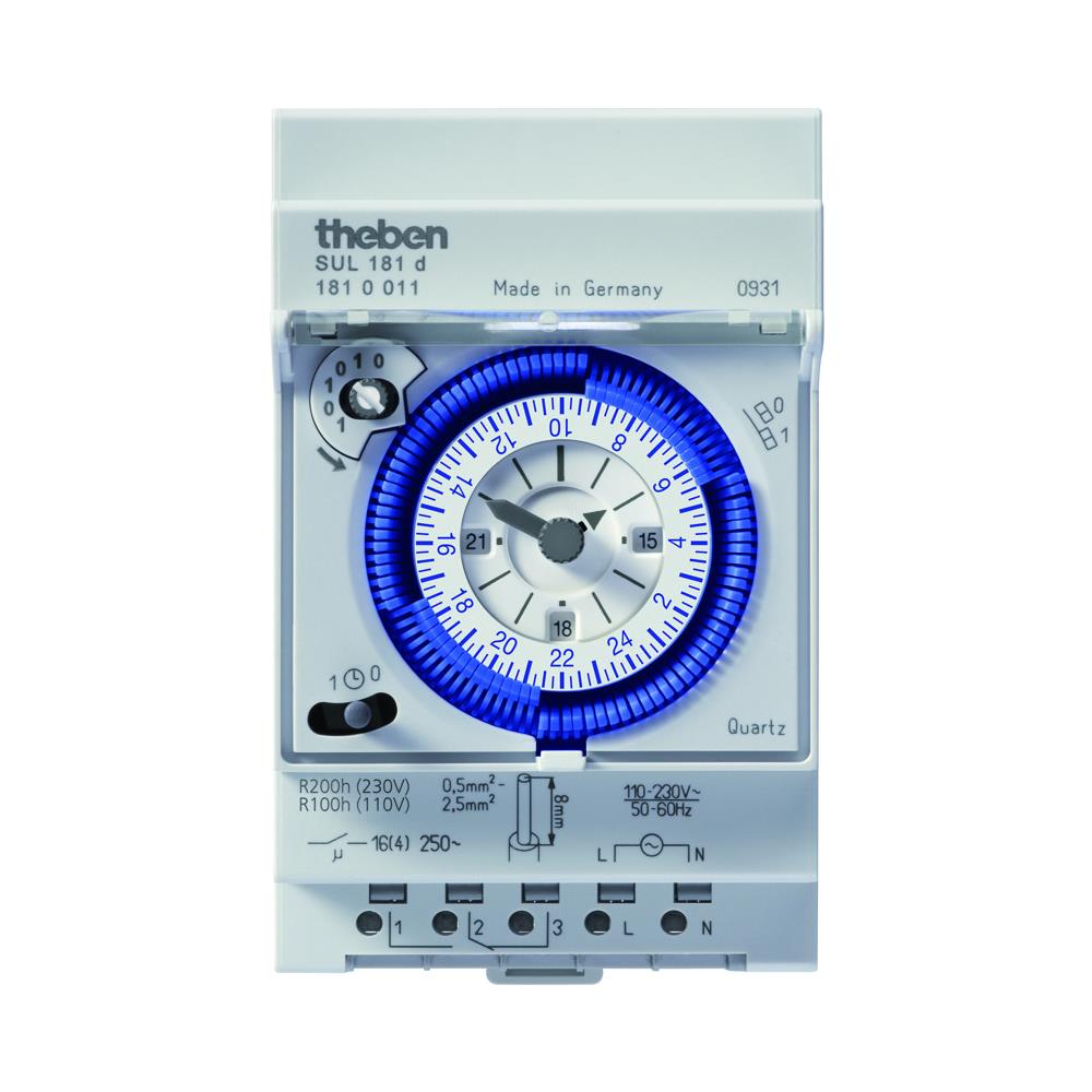Sul181d - Sul 181 D Interruttore Orario Tempo Analogico Con Programma Giornaliero 24h Bdin - Foto 2