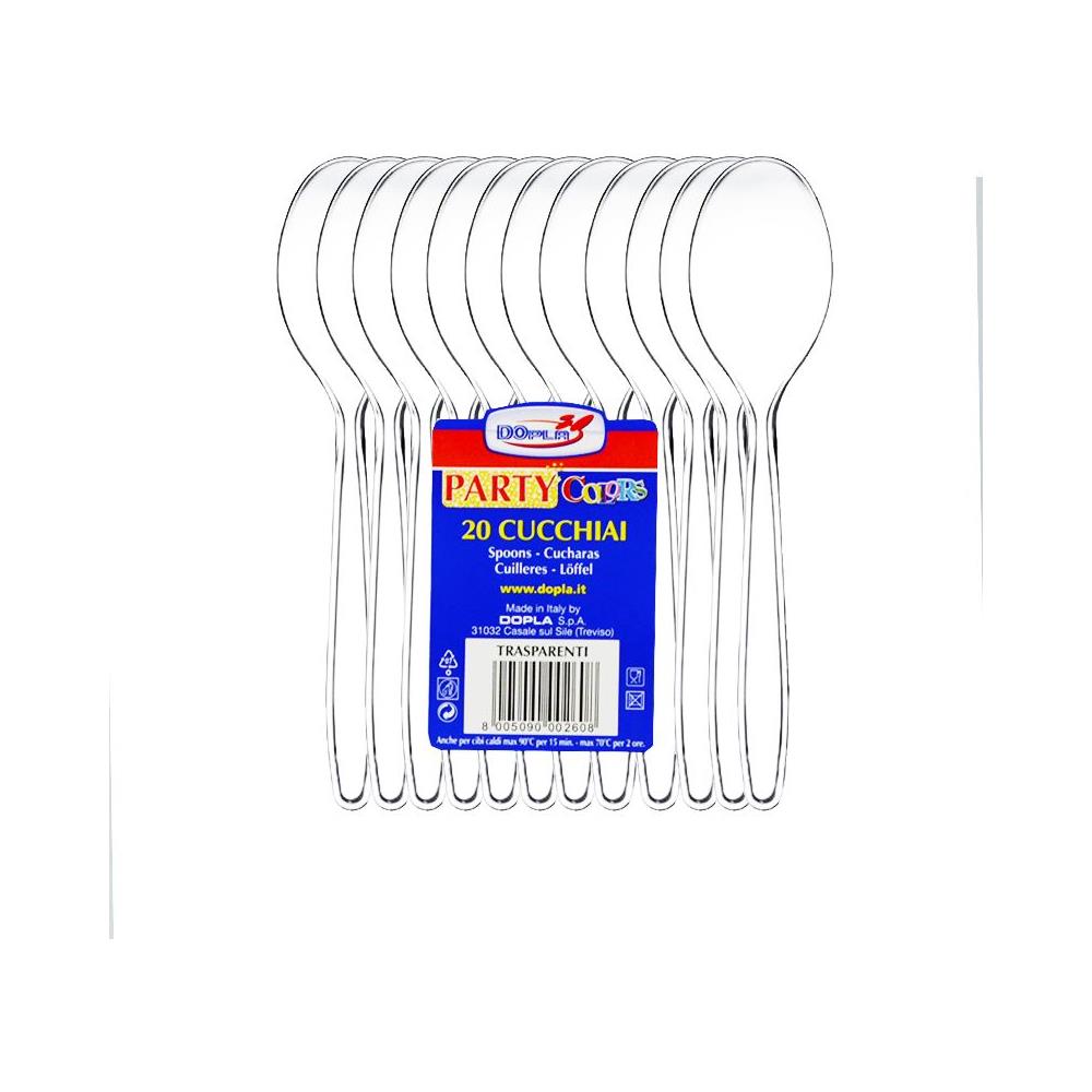 Cucchiaio Trasparente Monouso 20pz Art 03659 - Foto 1
