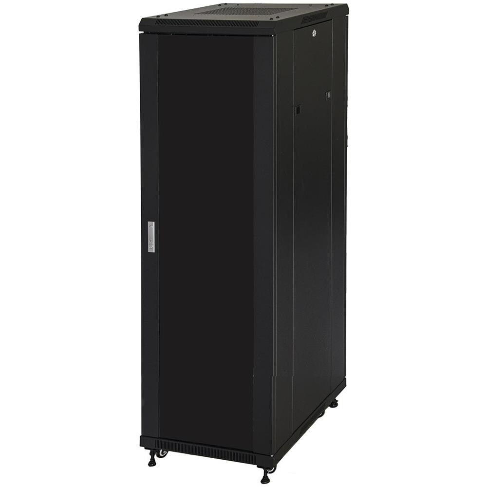 RACK19" ARMADIO 42U LK1942U610NV Mod. da terra L600xP1000xA2055 - nero con porta vetro - Assemblato - EAN: 8028400040732 - Foto 1