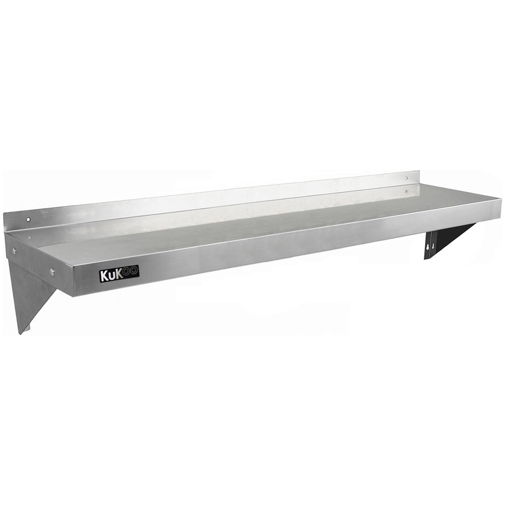 2 Mensole a Muro in Acciaio Inossidabile Inox per Cucina Commerciale Mensole a Parete per Ristoranti Catering Resistente alla Corrosione da 1400mm x 300mm - Foto 2