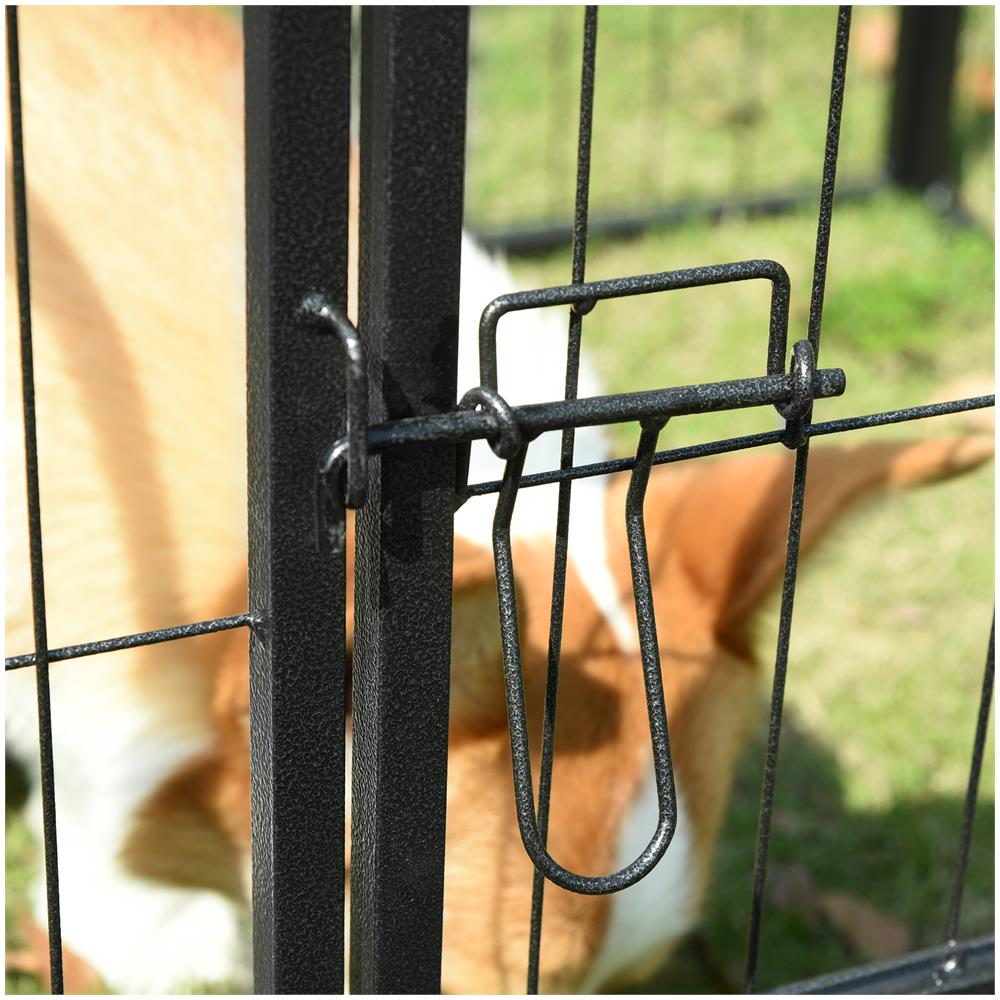 Recinto Modulare Per Cani Da Interno Ed Esterno In Metallo E Acciaio 8 Pannelli 79x79cm - Foto 7