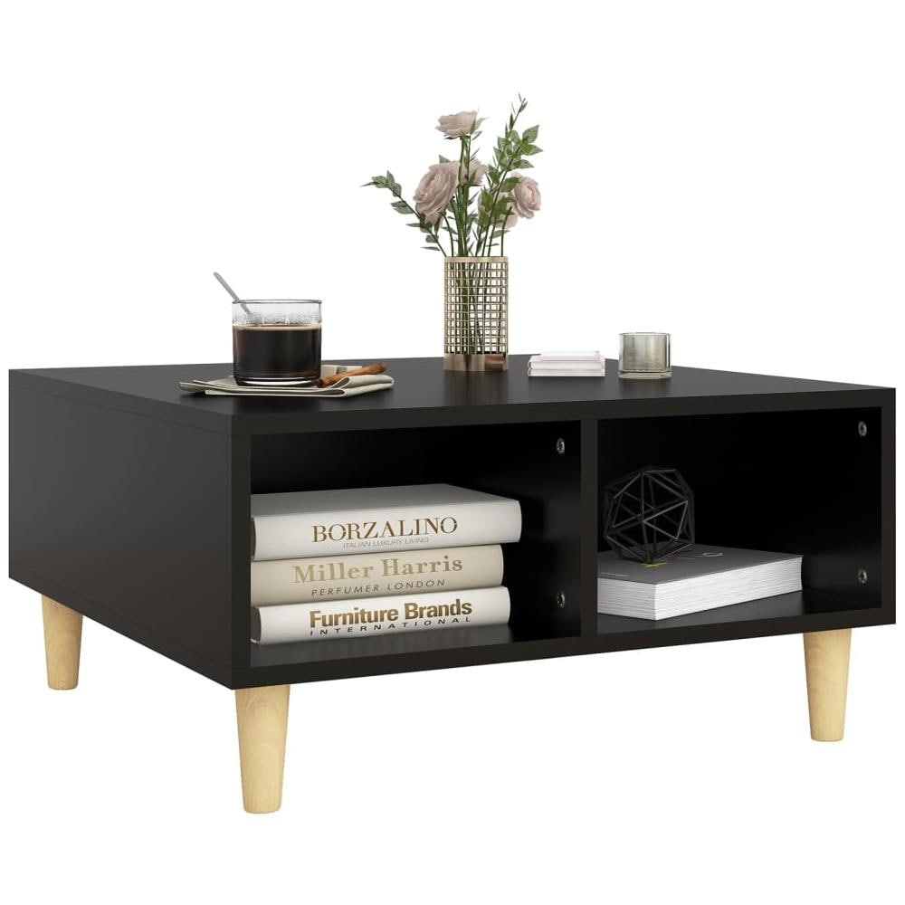 Tavolino da Salotto Nero 60x60x30 cm in Truciolato - Foto 2