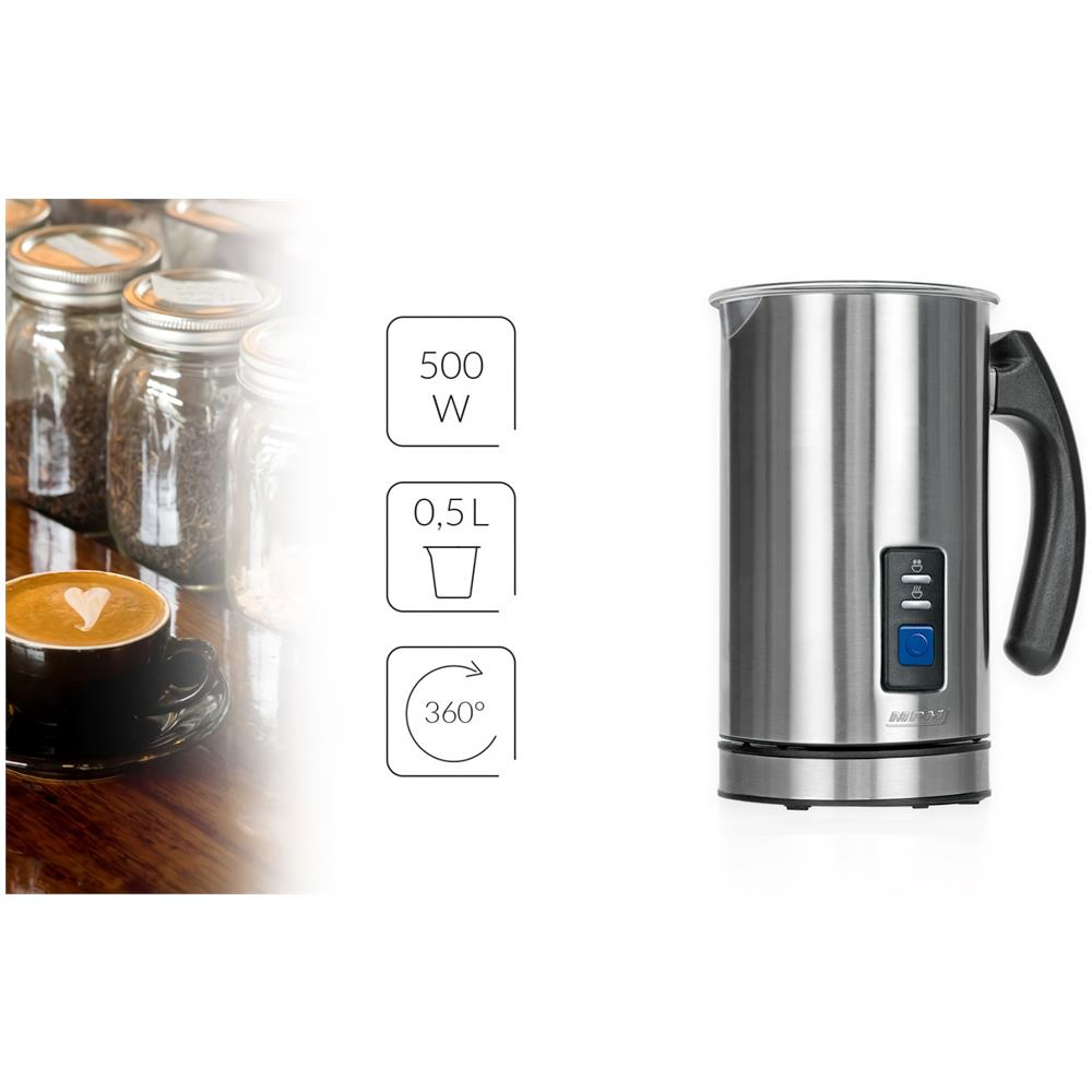 Frullino Montalatte Elettrico MKW-03M Capacità 0.5 L Potenza 500 W Colore Argento - Foto 5