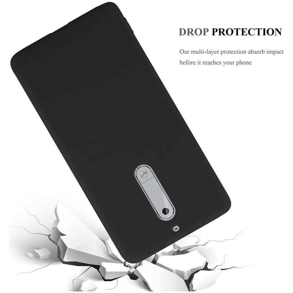Custodia Compatibile Con Nokia 5 In Candy Nero - Coperchio Protettivo In Silicone Tpu Flessibile - Foto 8