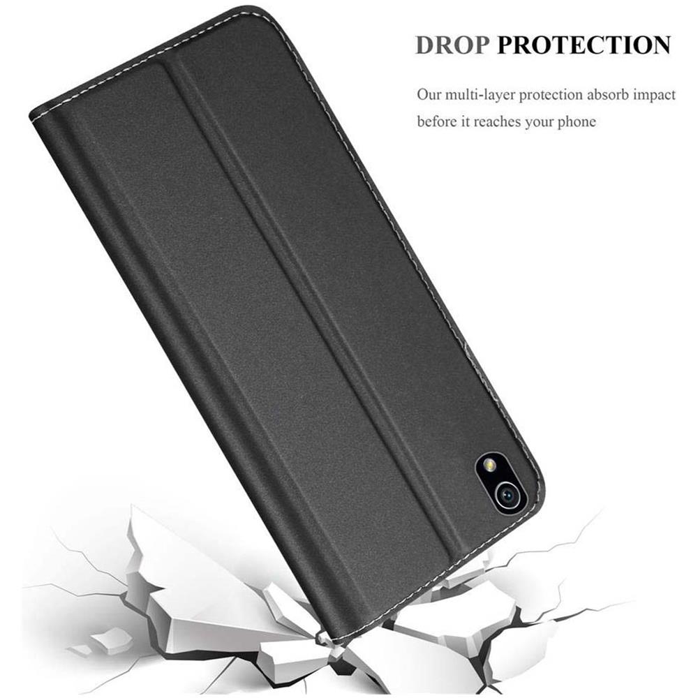 Custodia Compatibile Con Huawei P7 In Classy Nero - Coperchio Protettiva Con Chiusura Magnetica, Funzione Stand E Tasca Per Le Carte - Foto 8