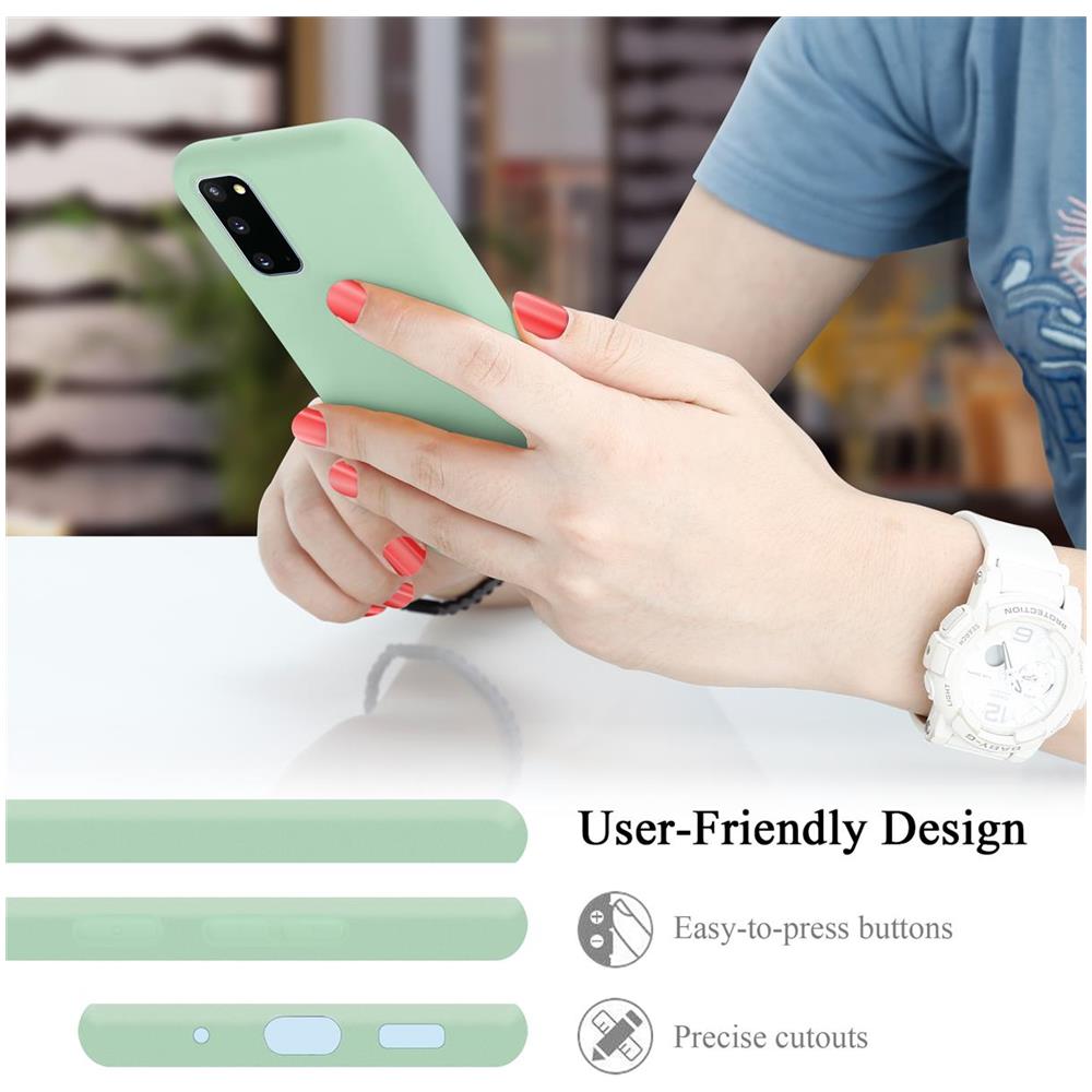 Custodia Compatibile Con Samsung Galaxy S20 In Liquid Verde Chiaro - Coperchio Protettivo In Silicone Tpu Flessibile - Foto 7