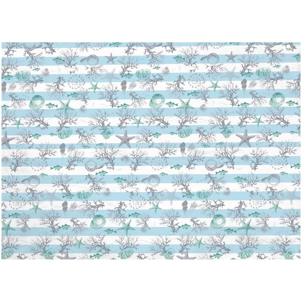 Copriletto Piquet Primavera Estate 100% Cotone Disegno Marina Riga Matrimoniale Verde Acqua - Foto 6