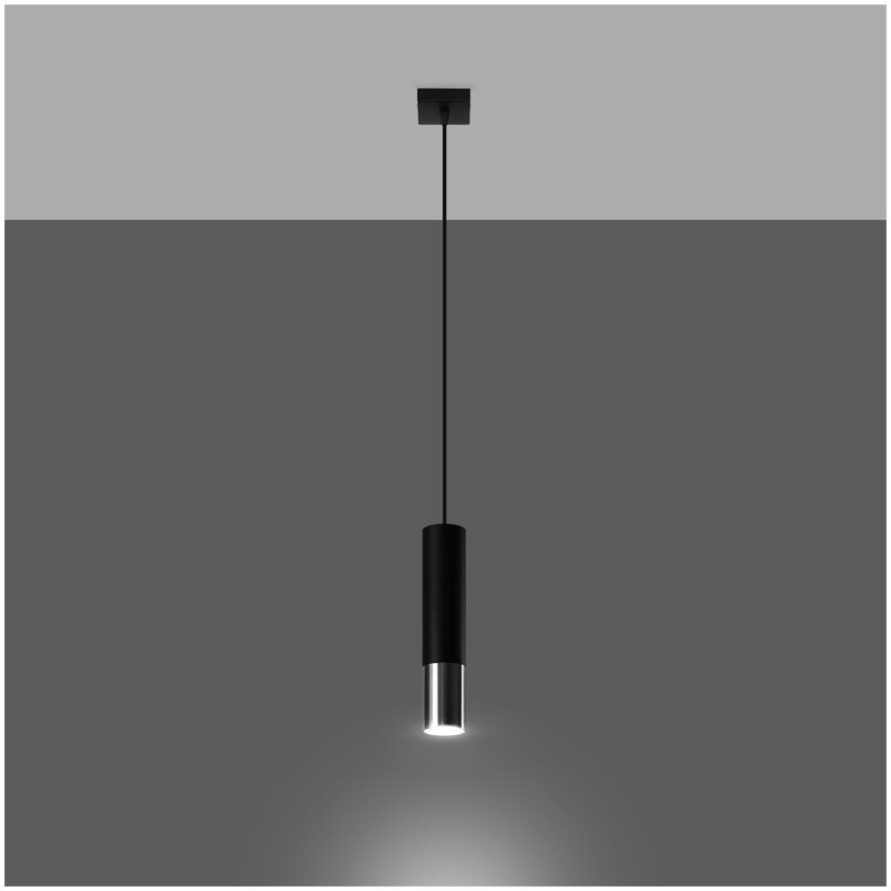 Lampada A Sospensione Metallo Loopez 1 Sollux Cromato 1000xø80 Mm Metallo - Foto 11