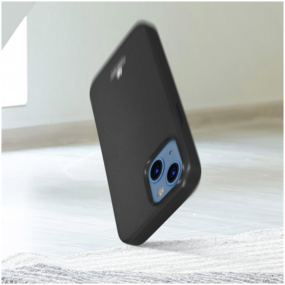 Cover Iphone 13 Silicone Effetto Brillante Pearl Jelly Mercury Nera - Foto 5