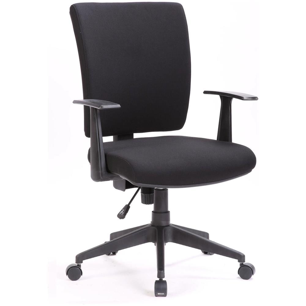 Sedia Da Ufficio Palmerston, Poltrona Direzionale Con Braccioli, Seduta Ergonomica Da Ufficio, 61x65h98/108 Cm, Nero - Foto 1