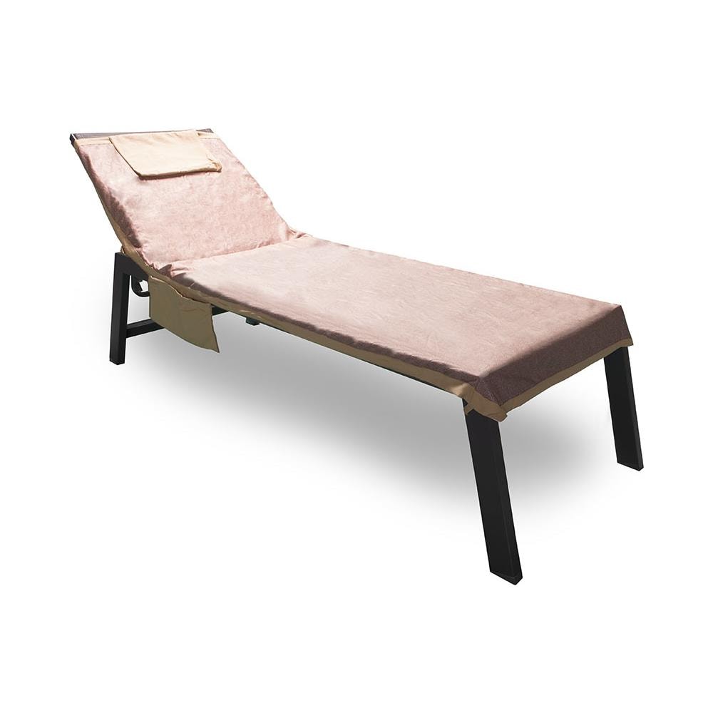 Telo Mare Microfibra Lettino Con Cuscino E Tasche Modello Tanzania Maculato - Foto 1