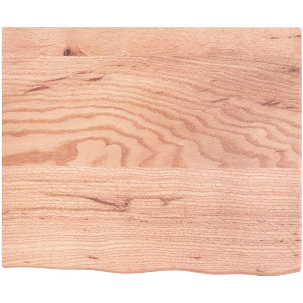 Piano Tavolo Marrone Chiaro 60x50x2cm Rovere Massello Trattato - Foto 5