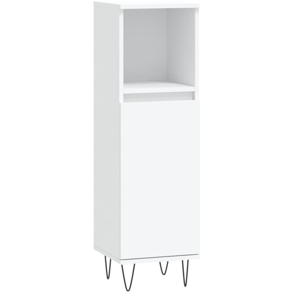 Armadietto Da Bagno Bianco 30x30x100 Cm In Legno Multistrato - Foto 2