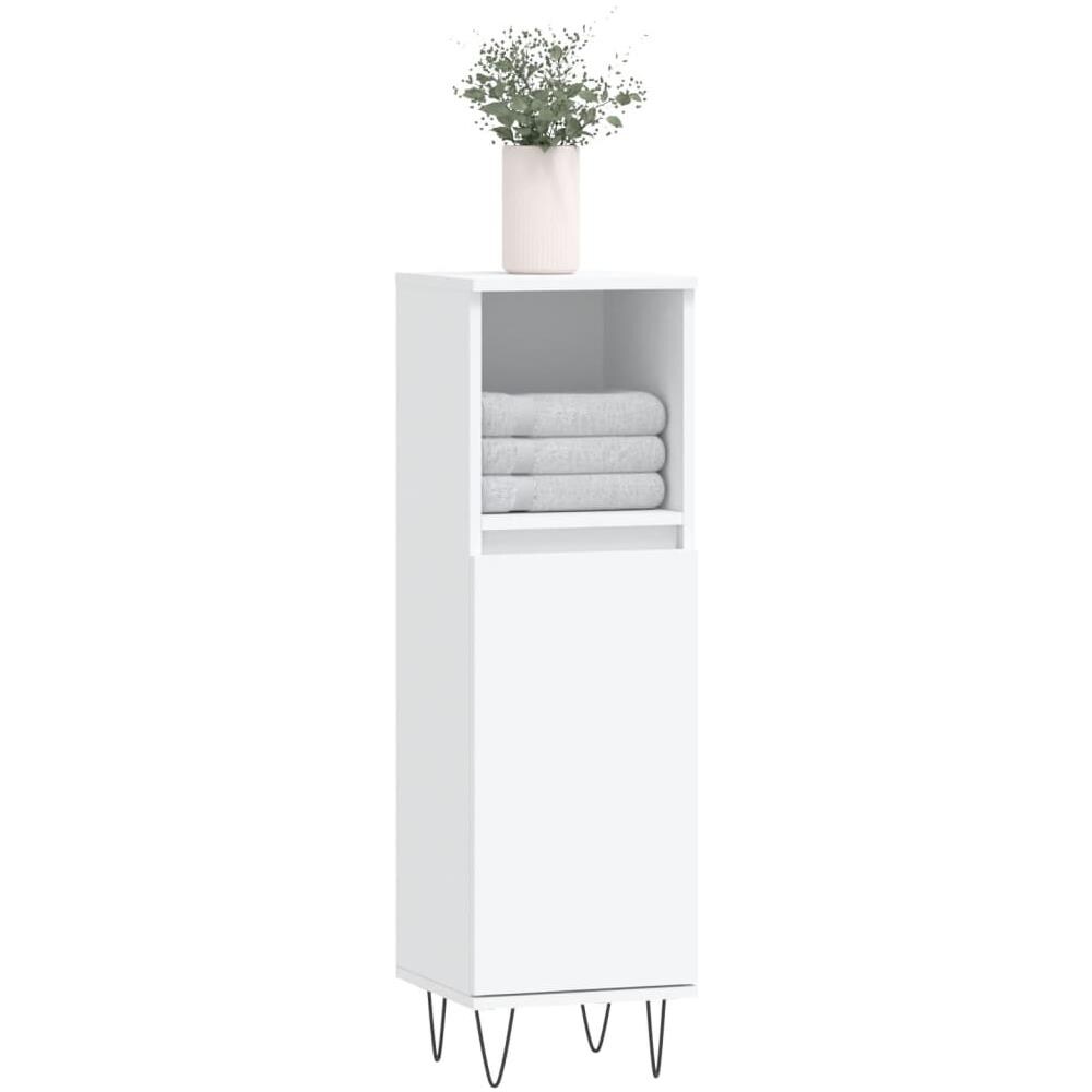 Armadietto Da Bagno Bianco 30x30x100 Cm In Legno Multistrato - Foto 3