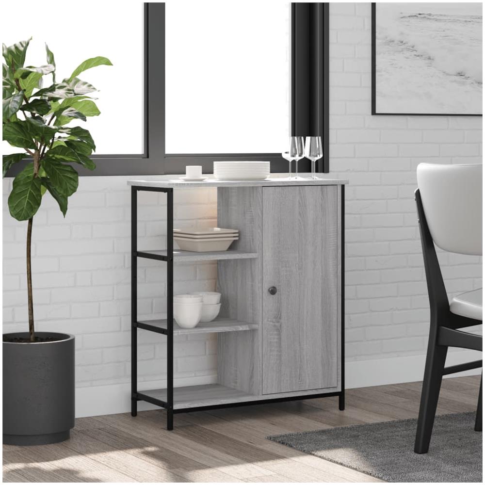 Credenza Grigio Sonoma 70x30x80 Cm In Legno Multistrato - Foto 1