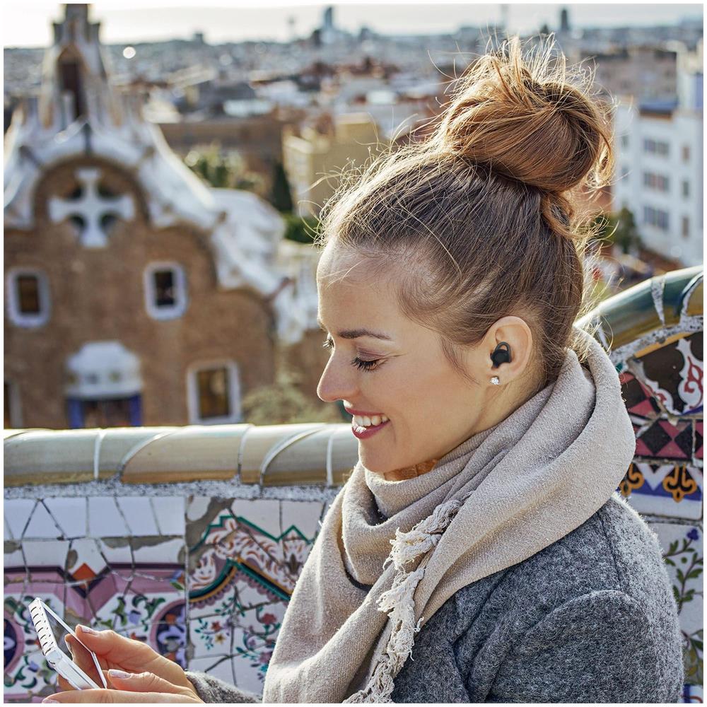 Bh Twins Active Auricolari Stereo Bluetooth senza Fili con Box di Ricarica Colore Nero - Foto 7