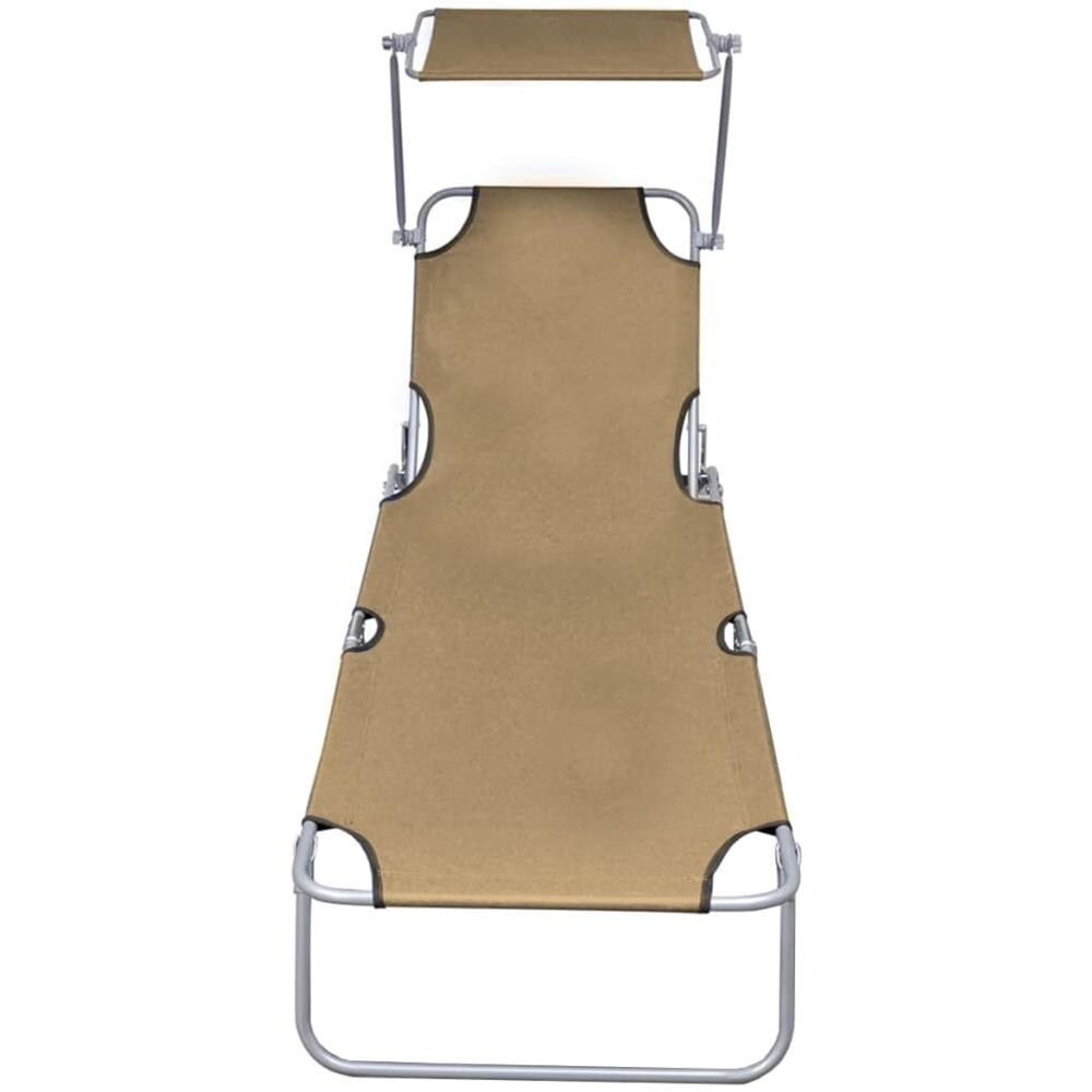 Lettino Prendisole Pieghevole con Baldacchino in Acciaio Talpa - Foto 2