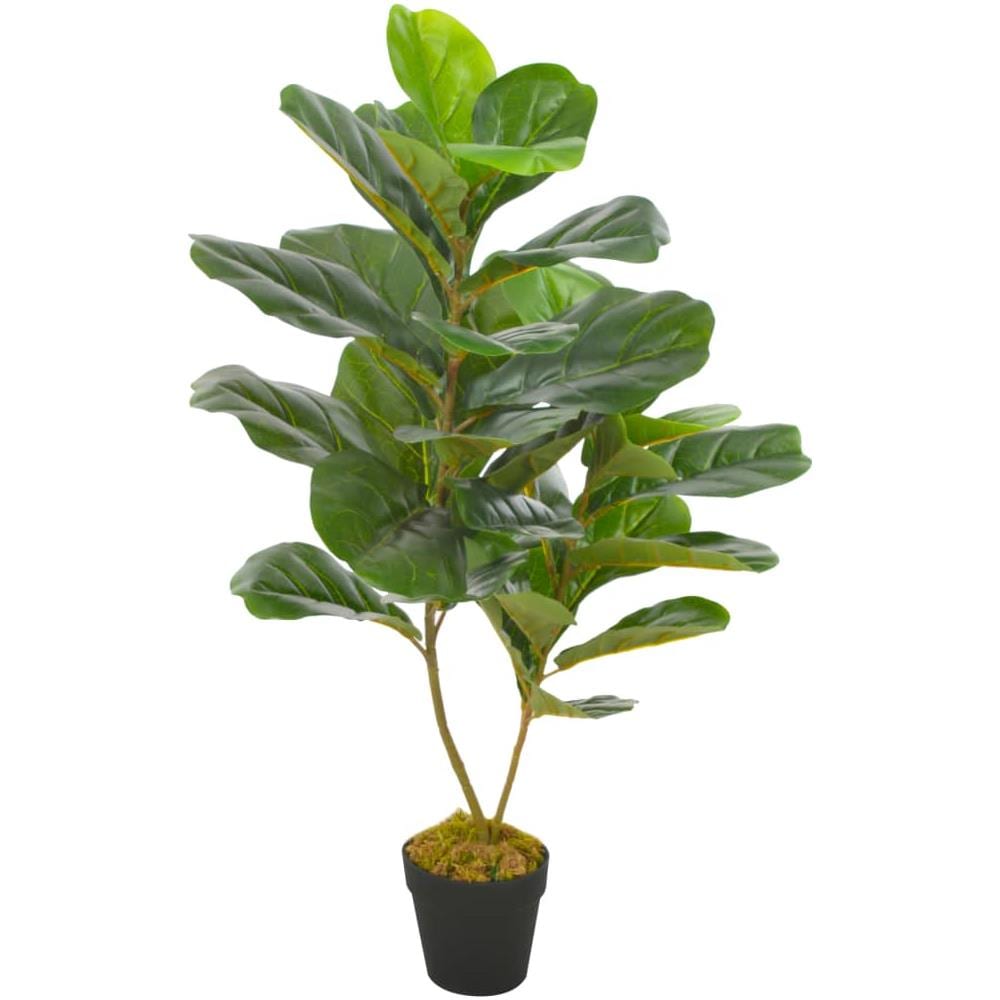 VidaXL Albero Di Ficus Artificiale 180 Cm, 1008 Foglie In PEVA, Tronco In Legno, Pianta Finta Con Vaso Per Interni Ed Esterni - 4