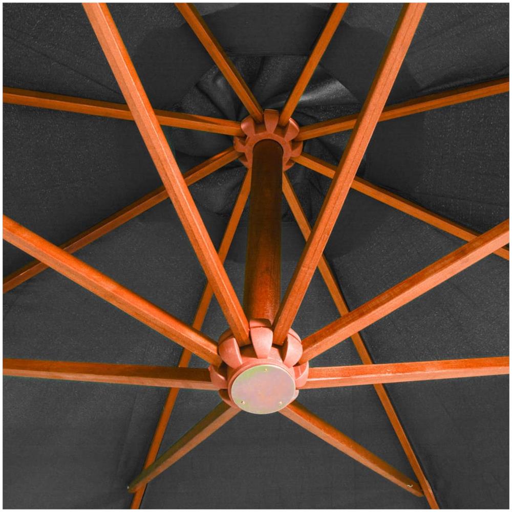 Ombrellone A Sbalzo Antracite 3,5x2,9 M Palo In Abete Massello - Foto 2