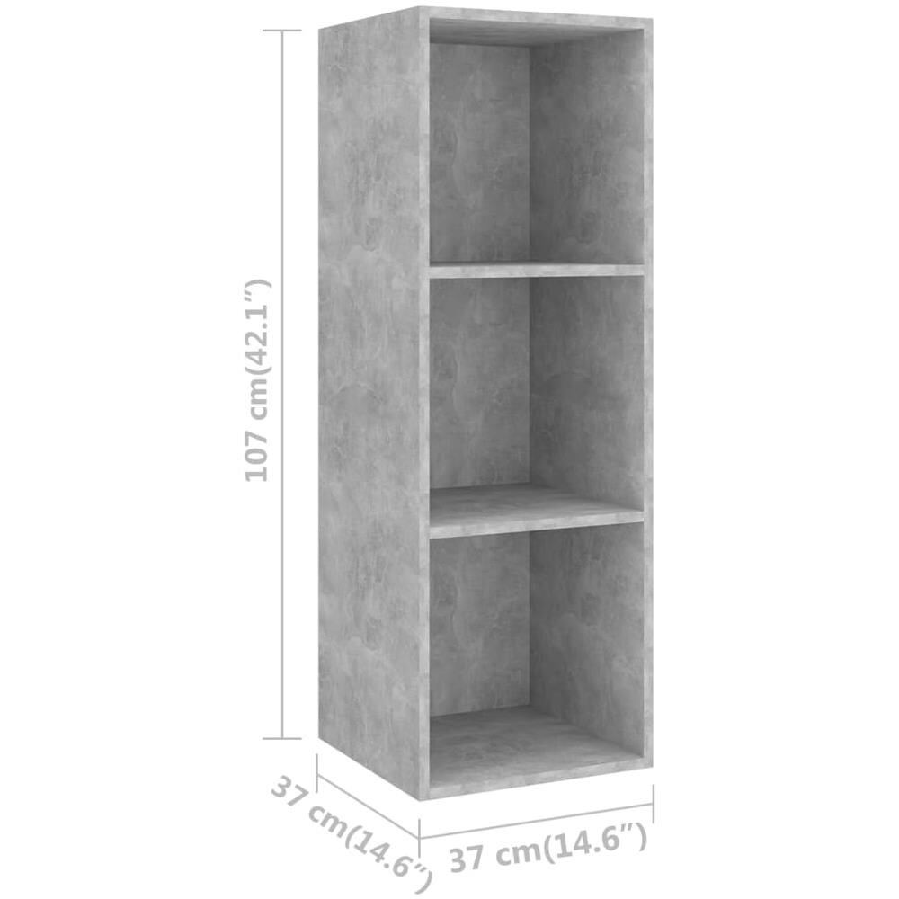 Set Mobili TV 3 pz Grigio Cemento in Legno Multistrato - Foto 6