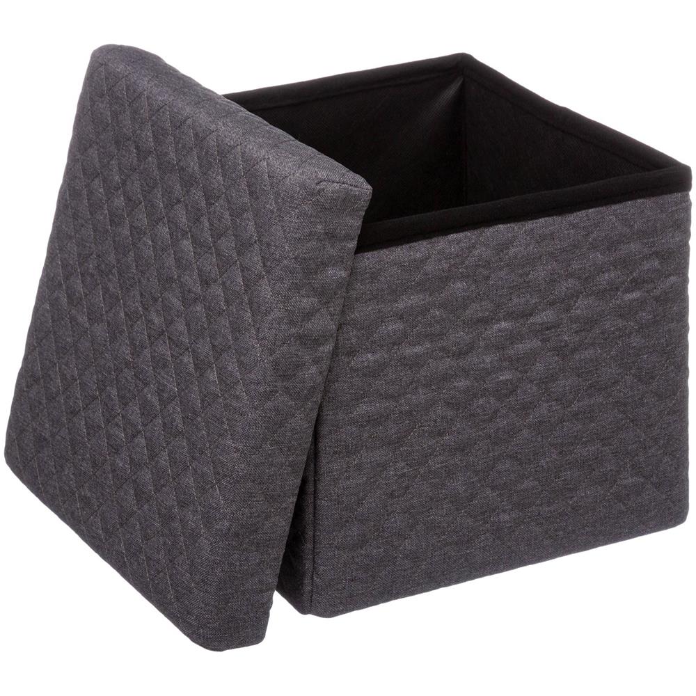 Pouff Pieghevole Con Portablocco, 31 X 30 X 31 Cm, Velour - Foto 2