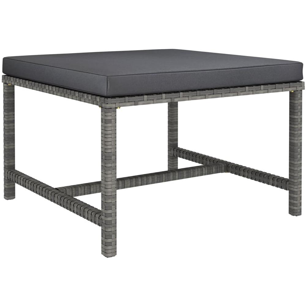 Set Divani Da Giardino 4 Pz Con Cuscini In Polyrattan Grigio - Foto 8