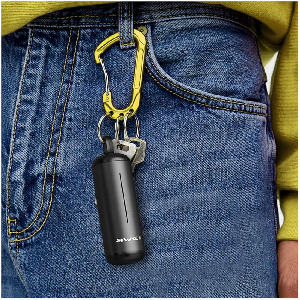 Auricolari Bluetooth T55 Awei Ergonomici Con Custodia Di Design Ipx4 Nero - Foto 5