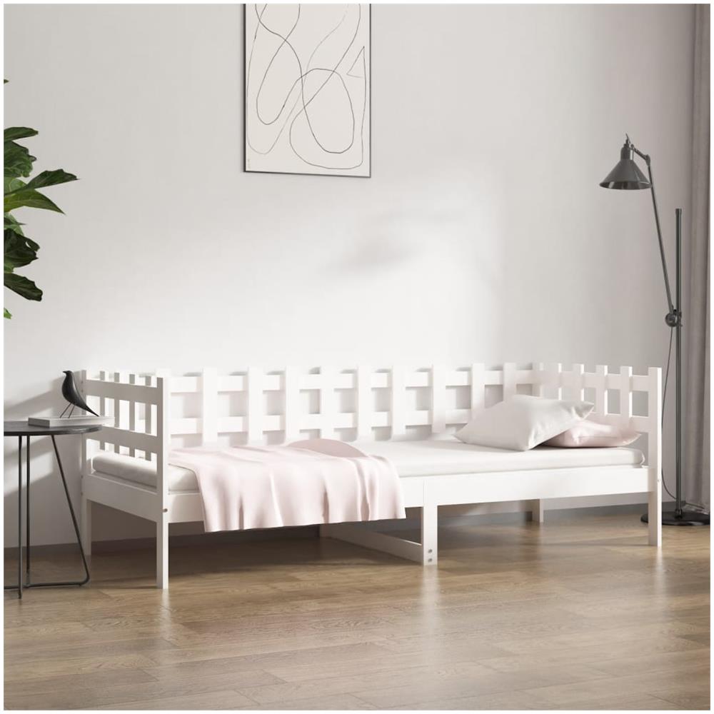 Dormeuse Bianca 80x200 Cm In Legno Massello Di Pino - Foto 1