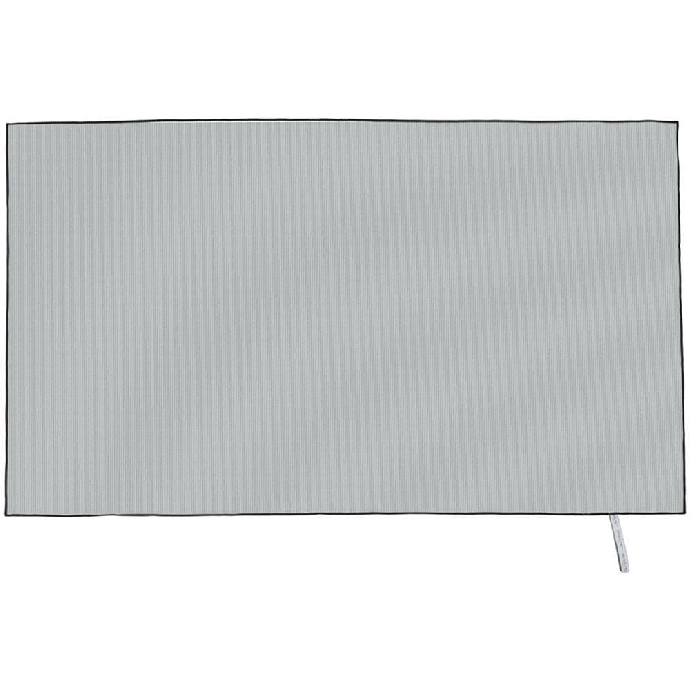 Telo Mare Spiaggia Piscina In Microfibra Tinta Unita Con Bordo Modello Fit Colore Grigio - Foto 1