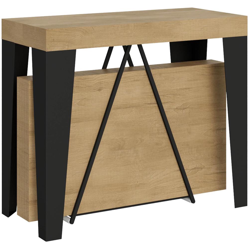 Consolle allungabile 90x40/196 cm Algo Small quercia natura telaio antracite - Foto 1