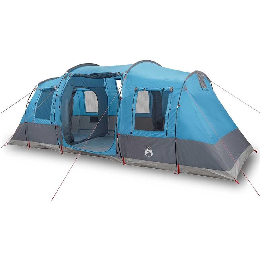 Tenda da Campeggio a Tunnel per 4 Persone Blu Impermeabile - Foto 1