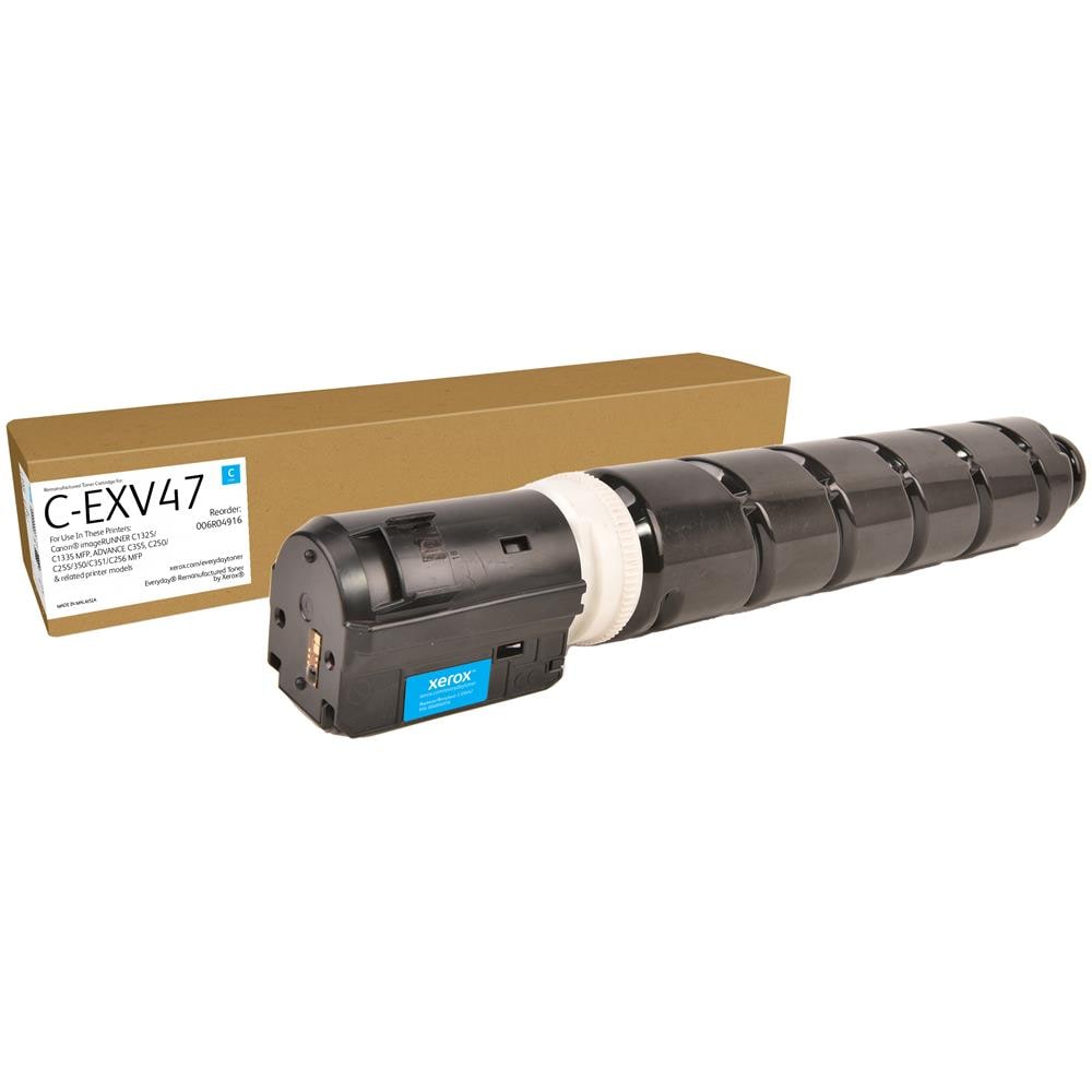 Rigenerato Toner rigenerato Everyday™ di Xerox Ciano compatibile con Canon C-EXV47 (8517B002), Capacità standard - Foto 1